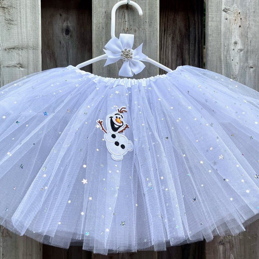 Cartoon Tutu Hair Clip 2 Pcs Set 4 Full Layer Kid Tutu Birthday Outfit Dress